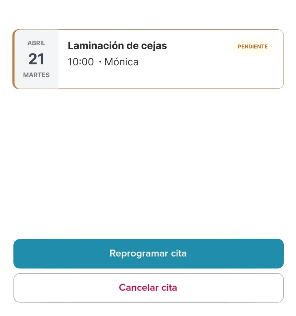 Cancelar cita en centro de estética