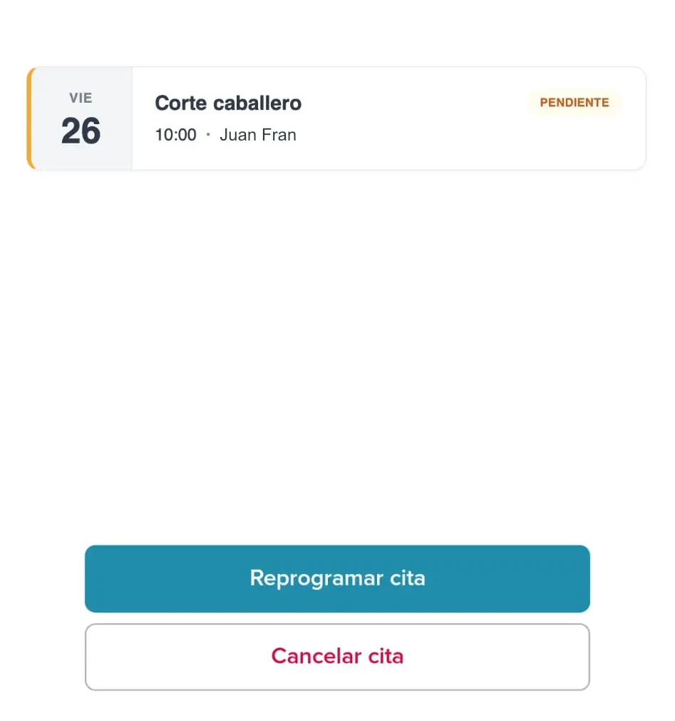 Agendar cita en peluquería sin interrupciones