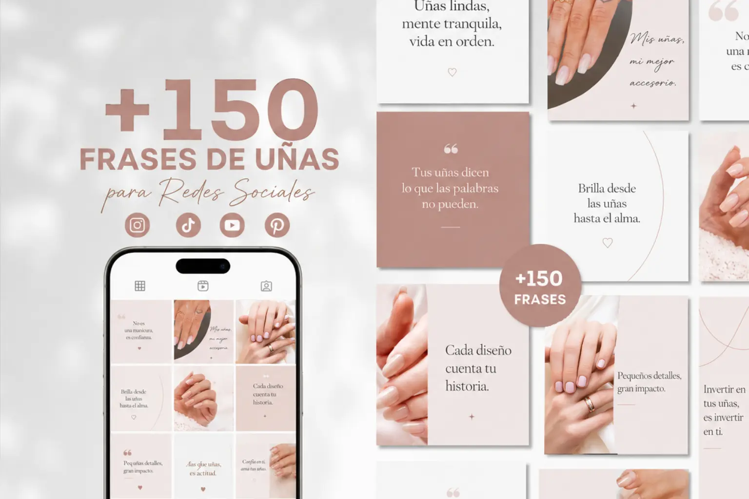 Más de 150 frases de uñas para Instagram, TikTok y publicidad de tu salón