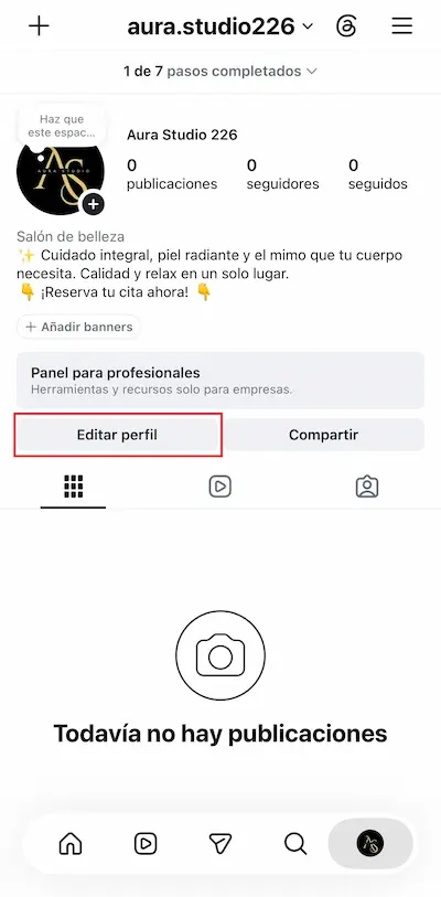 Página de reservas de CitaClic donde el cliente elige día y hora