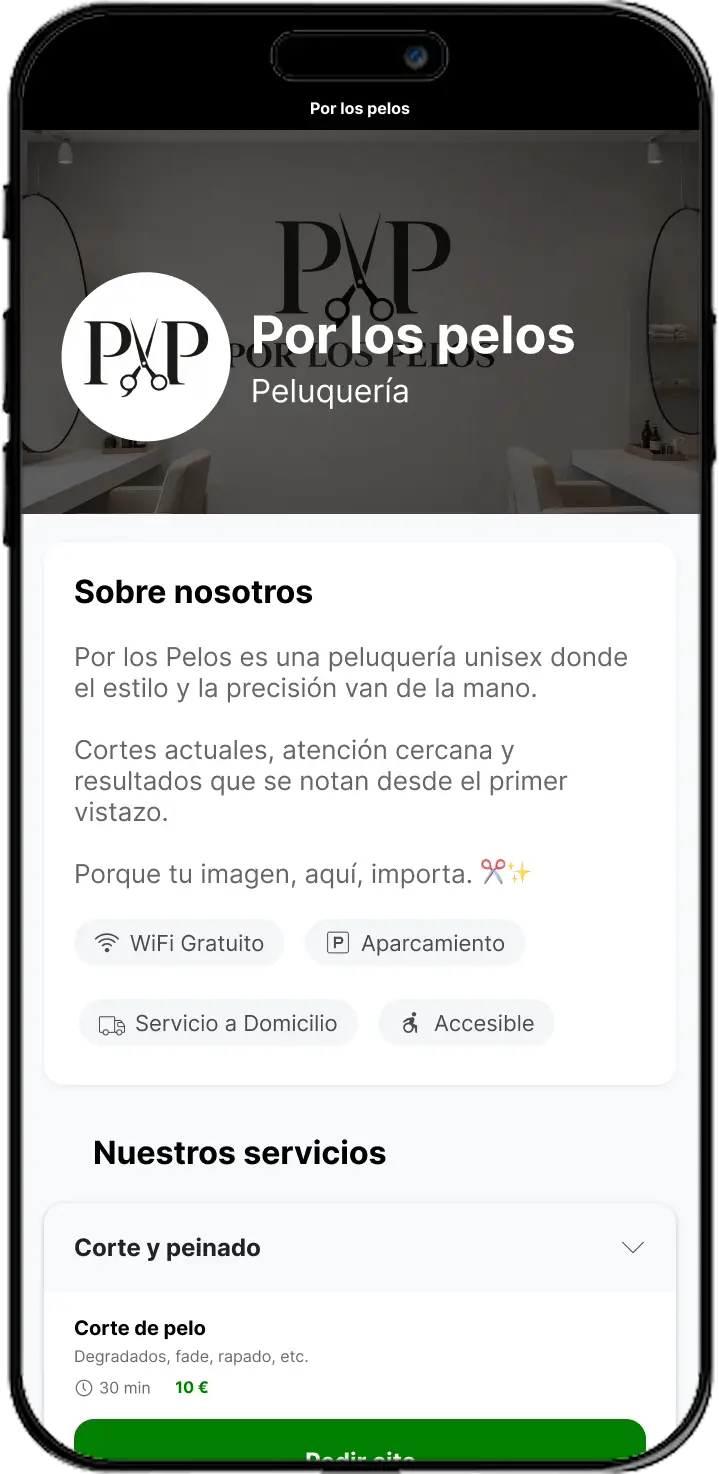 App para agendar citas en peluquería