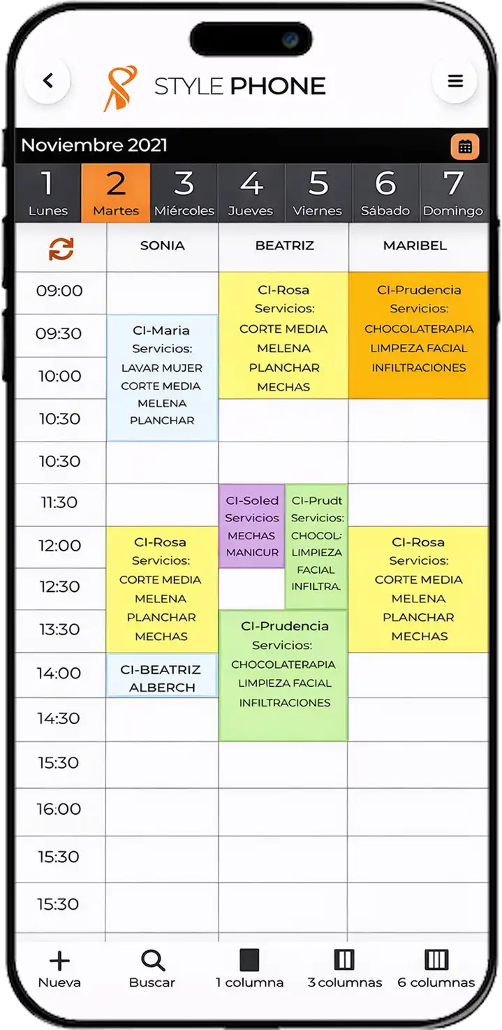 calendario citas DunaSoft