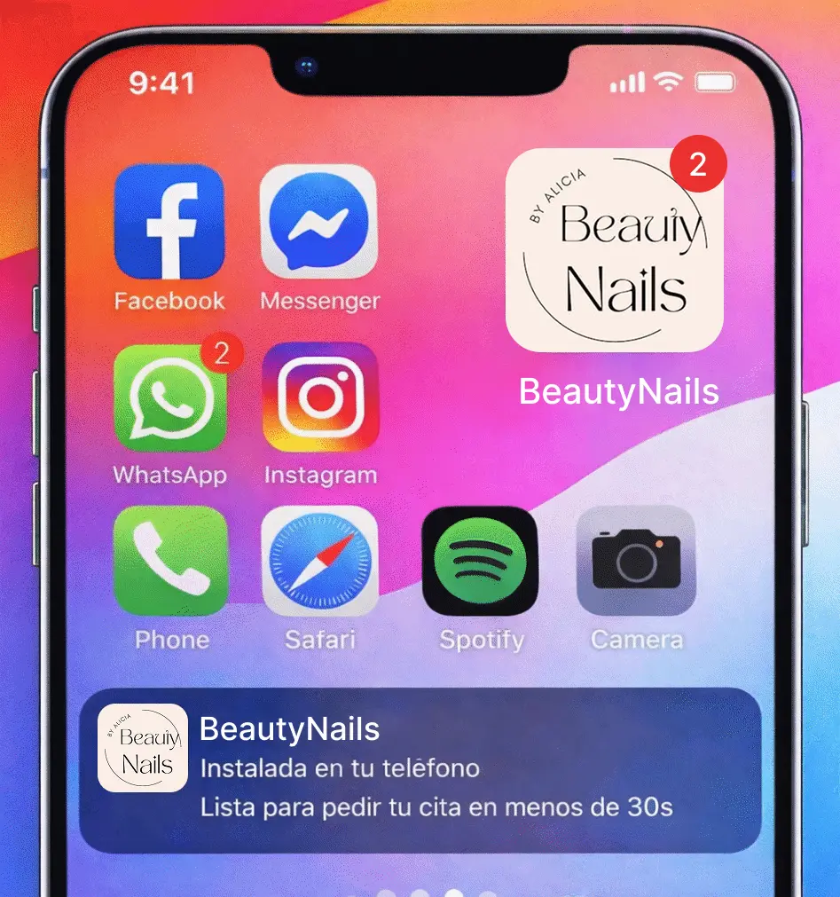 App única para salón de uñas